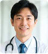 診療について話す日本人医師