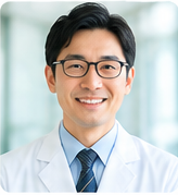 スクラブを着た日本人男性医師